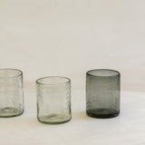 Vaso Transparente de Vidrio Cortado