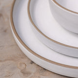 Set of 4 White Sak Salad Plates