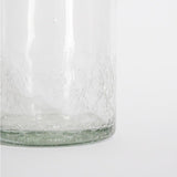 Vasos old fashioned de vidrio transparente con efecto craquelado
