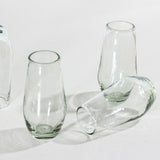 Vasos de vidrio soplado diamante alto transparente