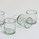 Vasos old fashioned de vidrio soplado transparente